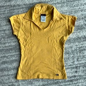 Tommy Jean Yellow Collared Short-Sleeve